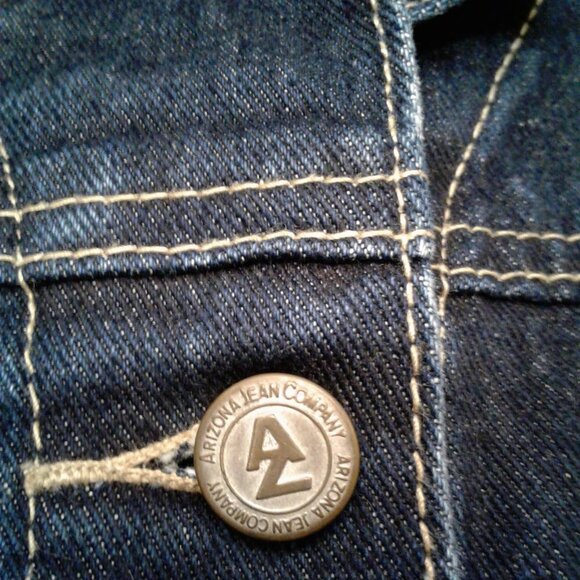 NWOT Arizona Jean Company Denim Jacket Large - Picture 7 of 9